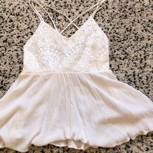 Lace Open Back Flowy Summer Top